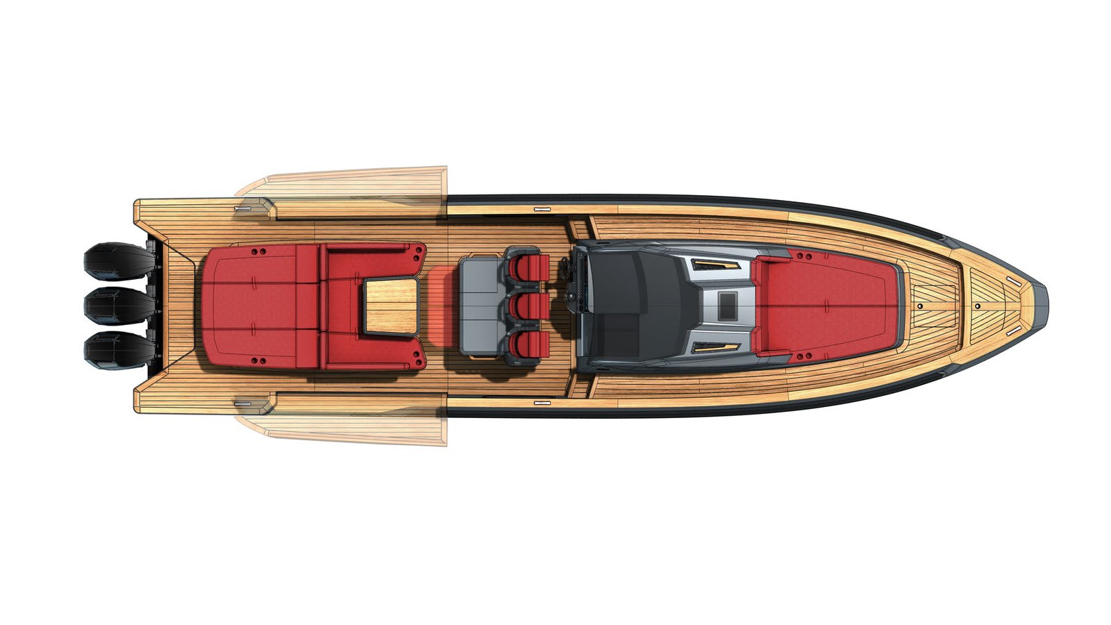 Piani comparativi delle configurazioni Cabin, Open e Inboard